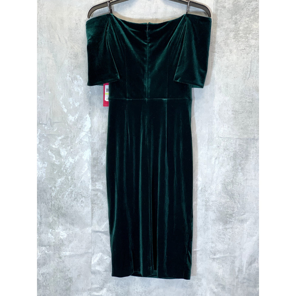 VINCE CAMUTO Women's Hunter Velvet Off-The-Shoulder Cocktail Sheath Knee-Length Dress SZ 4
