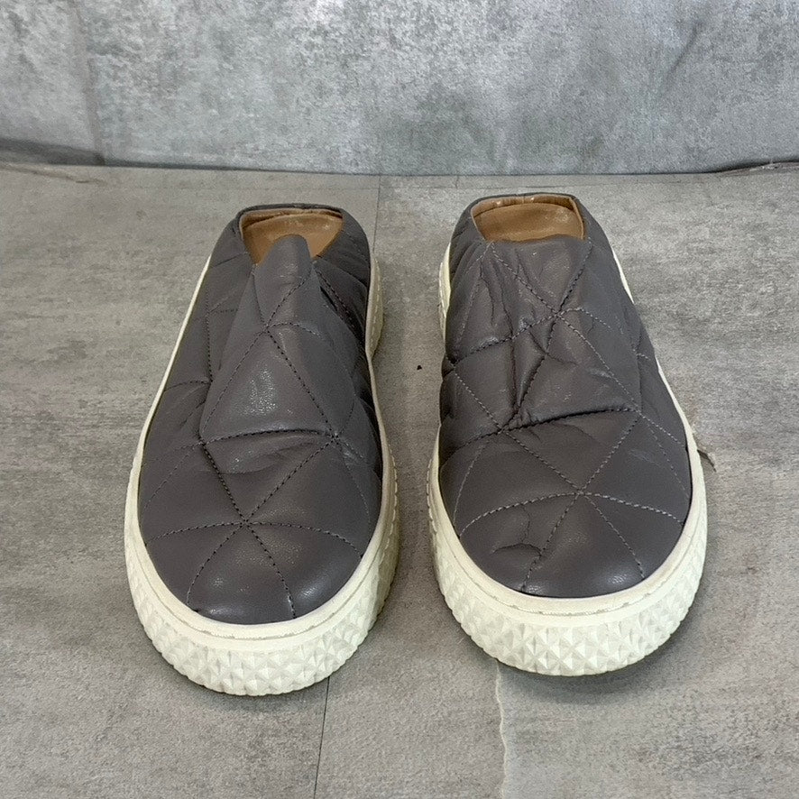 AEROSOLES Women's Dark Grey Ella Quilted Round-Toe Slip-On Sneakers SZ 7