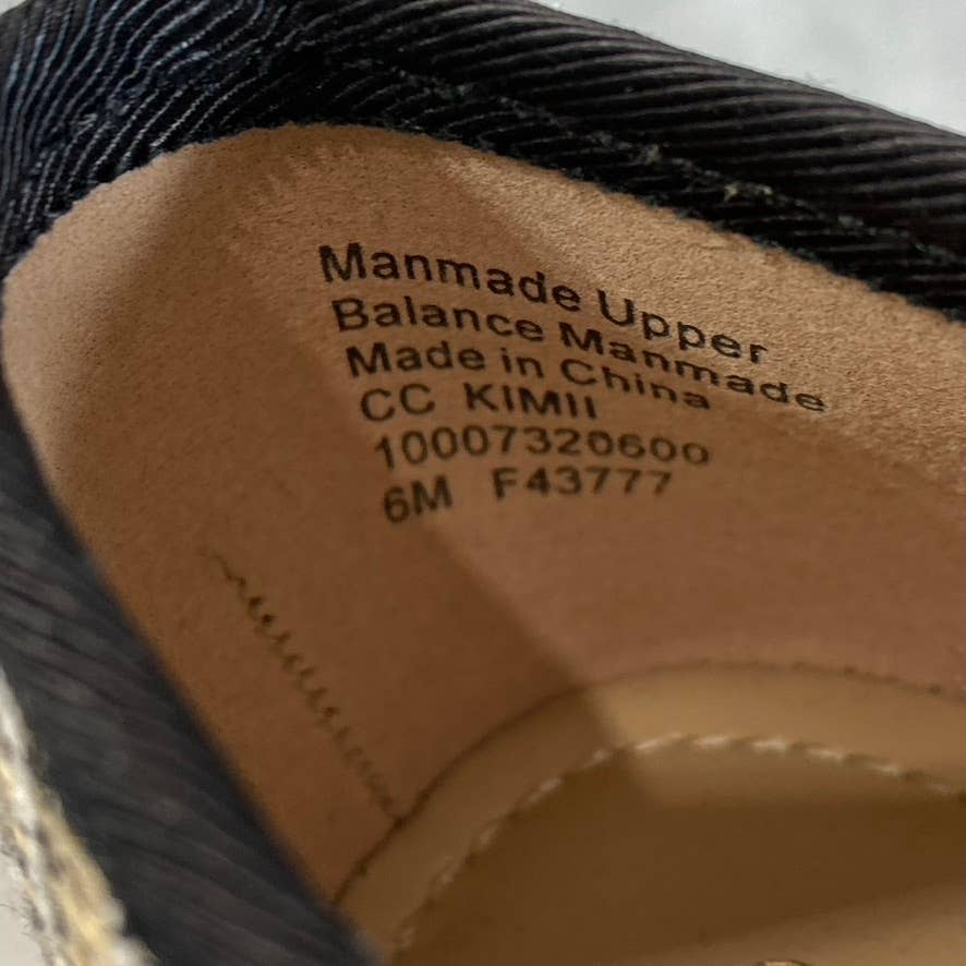 CHARTER CLUB Women's Natural/Black Stripe Kimii Deconstructed Slip-On Flats SZ 6