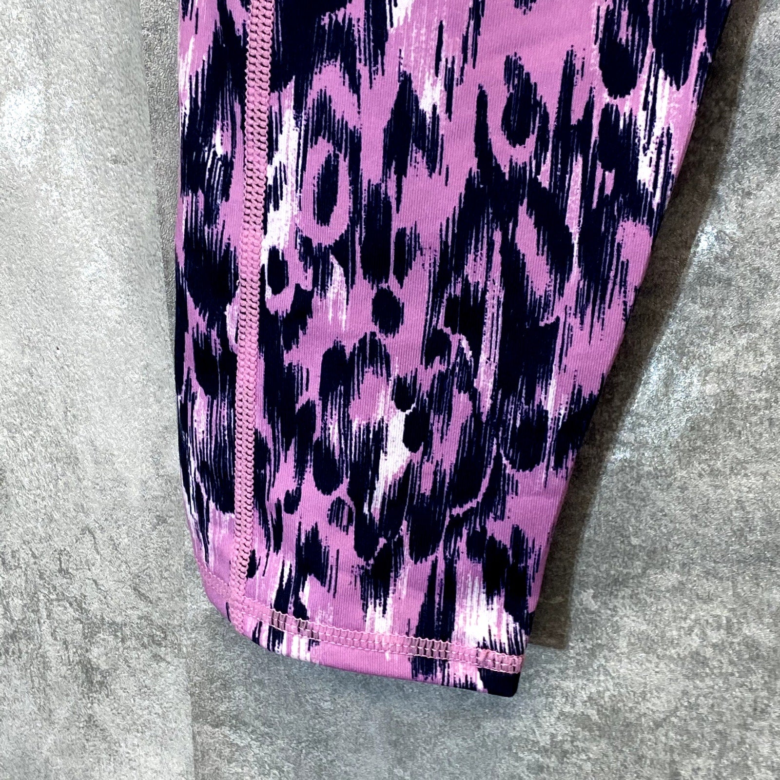 Z BY ZELLA Girl's Purple Opera Saker Print High-Rise Pull-On Cropped Leggings SZ XL