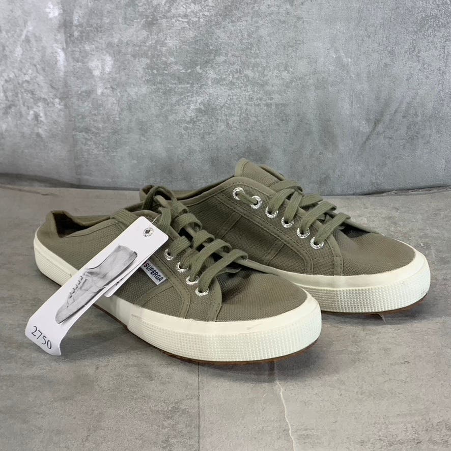 SUPERGA Women's Green Safari Lace-Up Mule Sneakers SZ 7 M 8.5 W