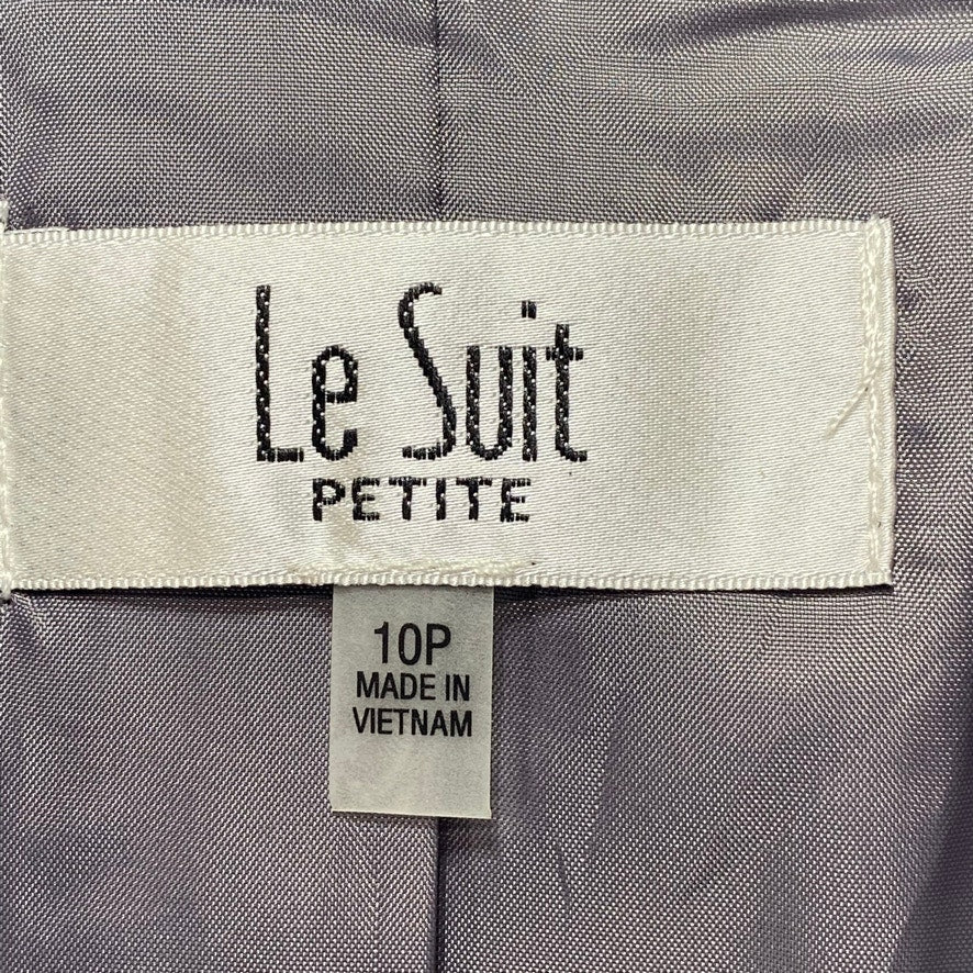 LE SUIT Petite Grey Windowpane Jacket SZ 10P