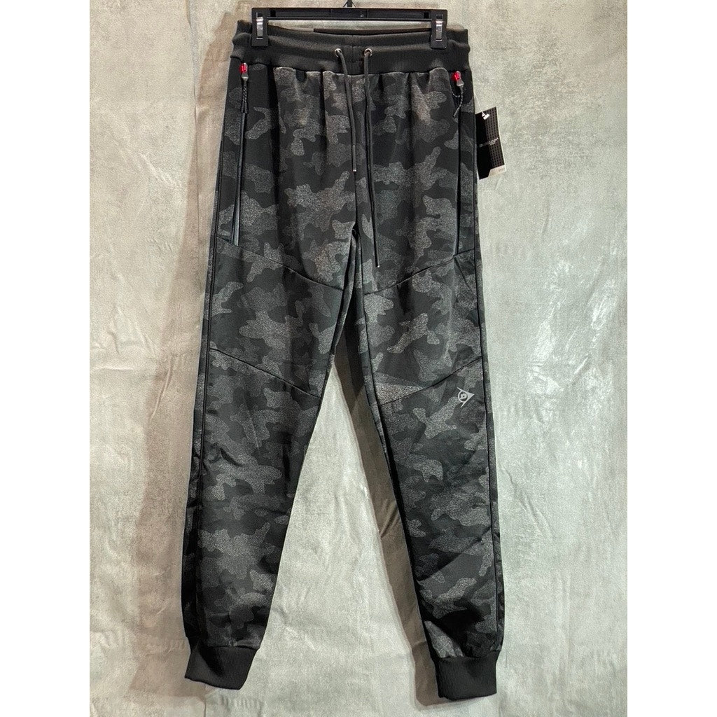 DUNLOP SPORT Men's Dark Grey Camo Pull-On Jogger Sweatpants SZ S