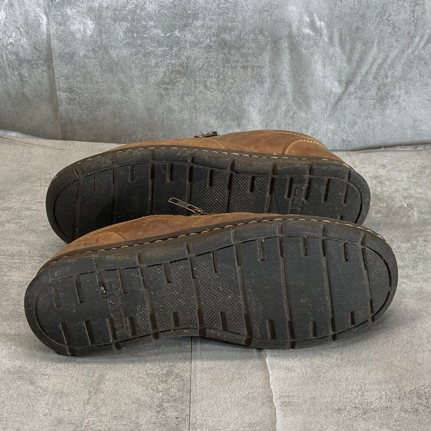 BORN Women's Brown Leather Side-Zip Slip-On Loafers SZ 7.5