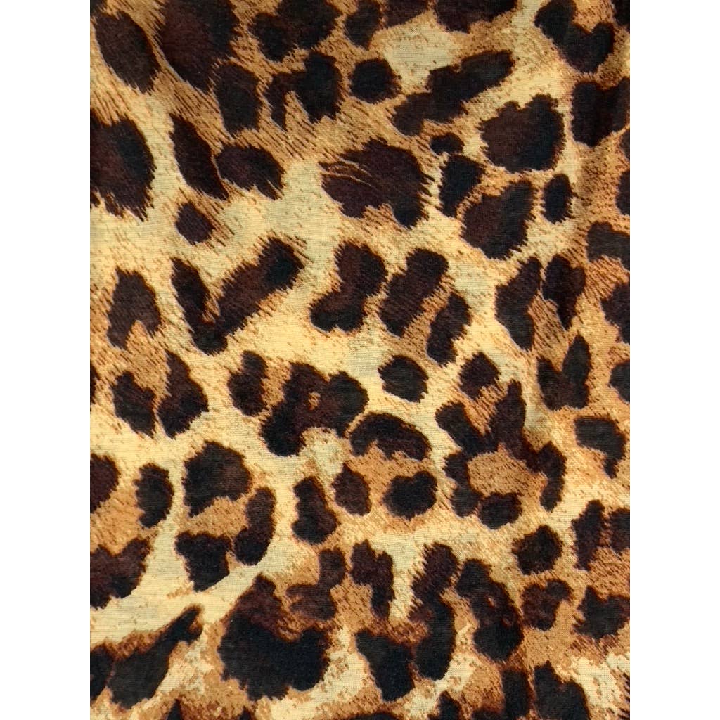 JENNI Women's Coj Brown Animal-Print Jersey Wrap Scarf SZ OS