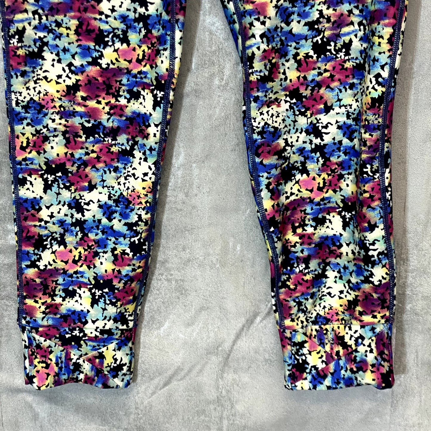 JONES NEW YORK Women's Floral Stream/Multicolor Printed High-Rise Pull-On Crop Leggings SZ M