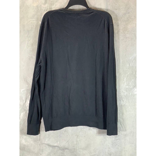 BANANA REPUBLIC Men's Black Luxe V-Neck Pullover Sweater SZ XL