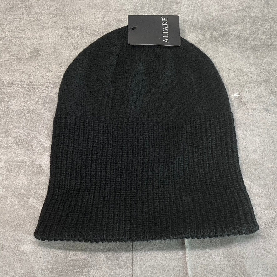 ALTRARE Men's Black Rib Knit Beanie SZ OS