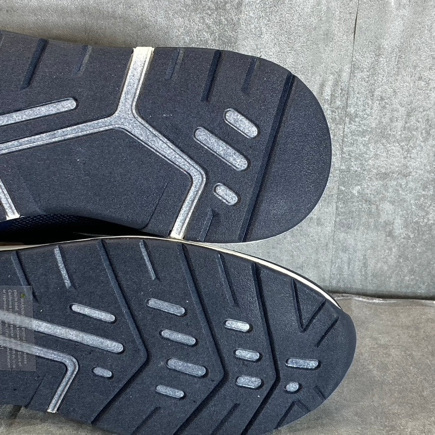 NEW YORK & COMPANY Men's Navy Fabric Dixon Round-Toe Lace-Up Sneakers SZ 11