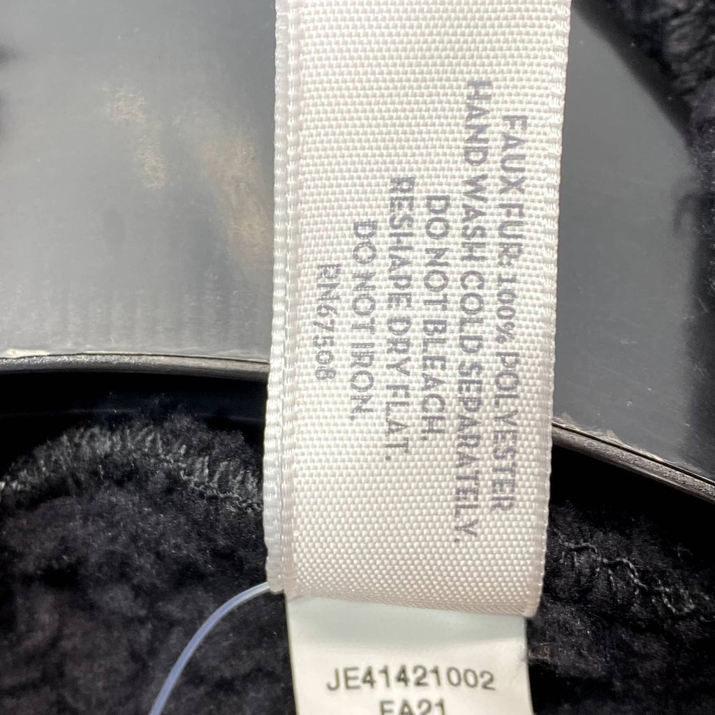 JENNI Women's Black Hooded Sherpa Kangaroo Pocket Pullover Poncho SZ OS