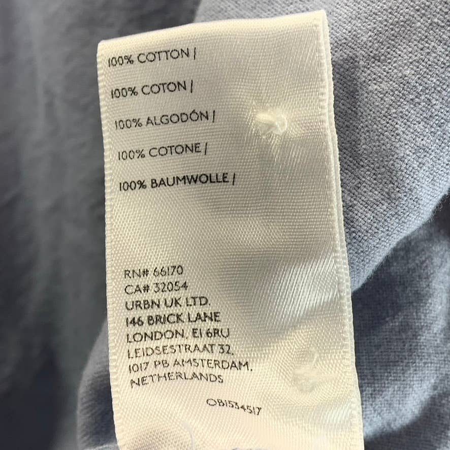 URBAN OUTFITTERS Men's Grey Button-Up Long-Sleeve Shirt SZ XL