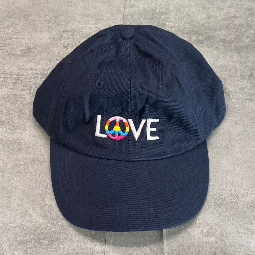 BP. Women's Navy Peace Love Dad Embroidered Adjustable Baseball Cap SZ OS