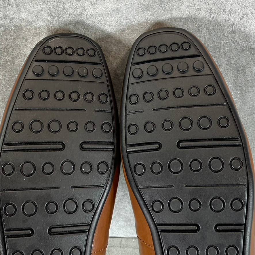 VANCE CO. Men's Chestnut Faux-Leather Mitch Slip-On Loafers SZ 10.5