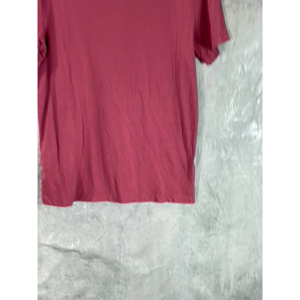 J.CREW Men's Burgundy Slim Washed Crewneck Short Sleeve T-Shirt SZ M