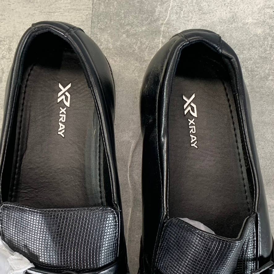 XRAY FOOTWEAR Men's Black Faux-Leather Magno Slip-On Bit Loafers SZ 10