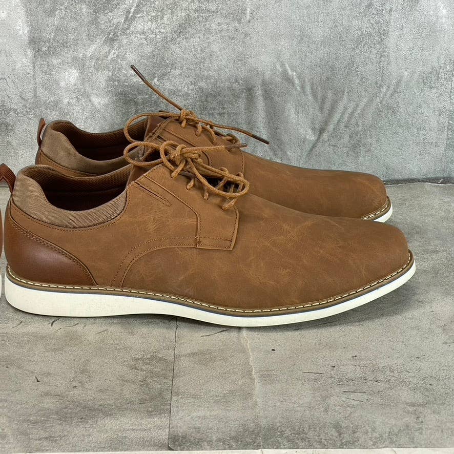 RESERVED FOOTWEAR NEW YORK Men's Cognac Vertigo Lace-Up Oxford Shoes SZ13