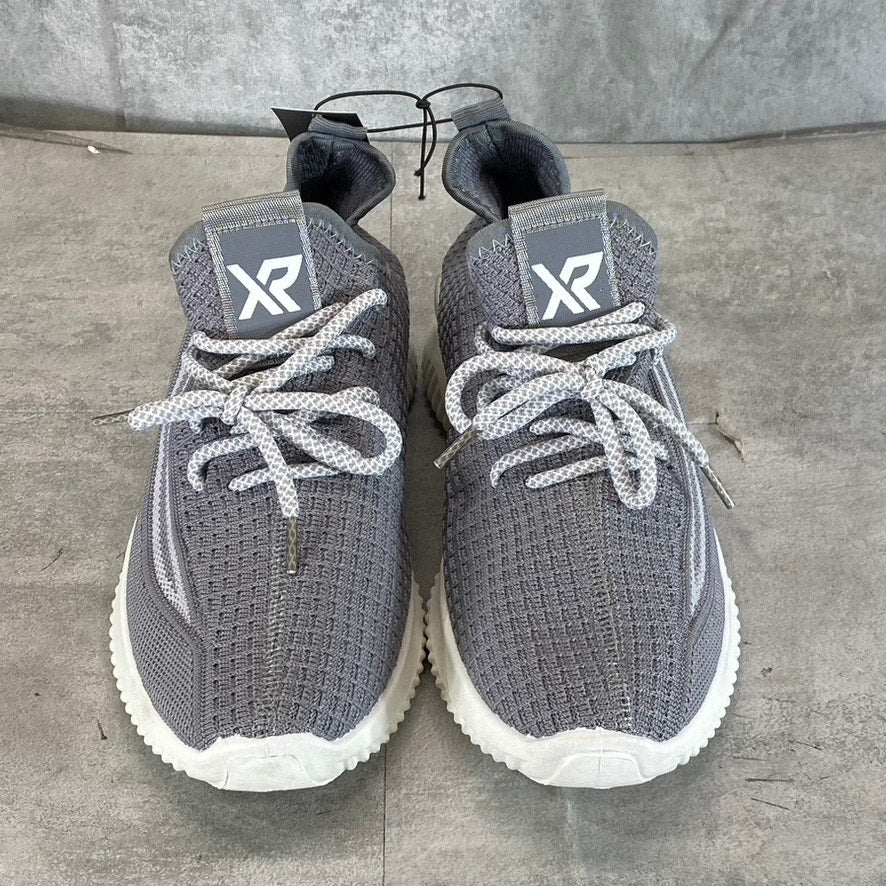 XRAY FOOTWEAR Men's Gray Knit Breathable Niko Lace-Up Sneakers SZ 7.5