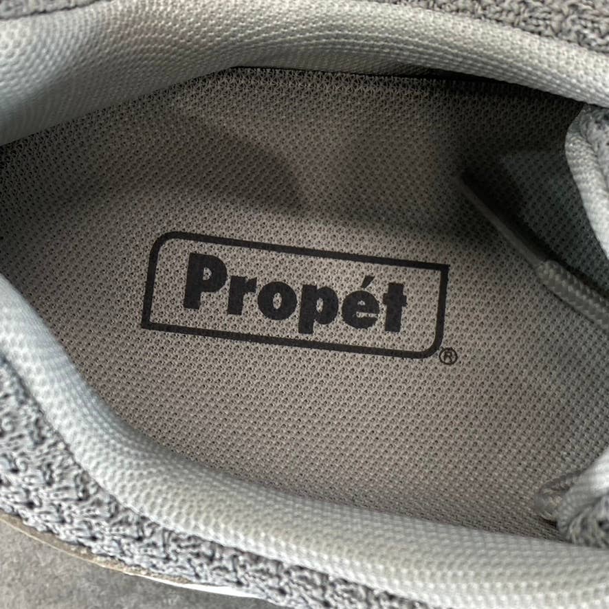 PROPET Women's X Wide LT Grey Stability X Knit Lace-Up Walking Sneakers SZ 10.5