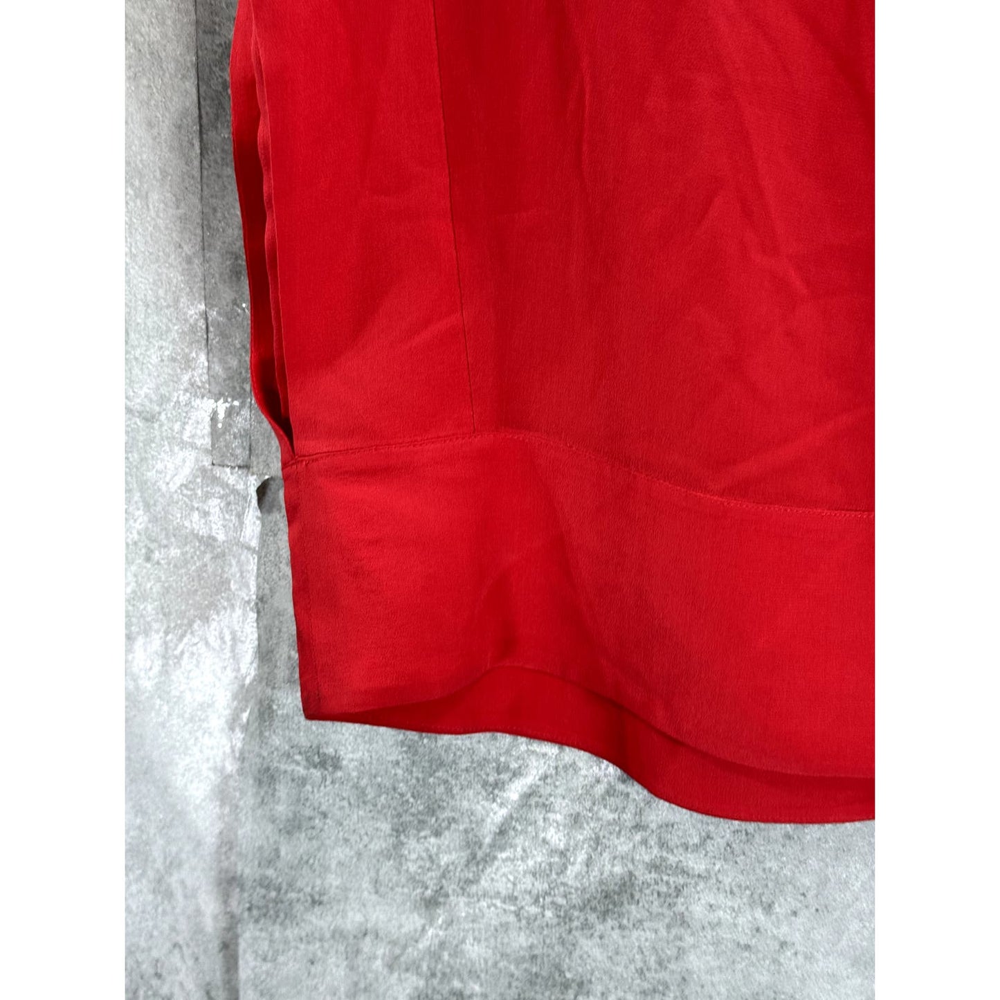 ADOLFO DOMINGUEZ Women's Red Cutout Short Sleeve Boatneck Top SZ 4