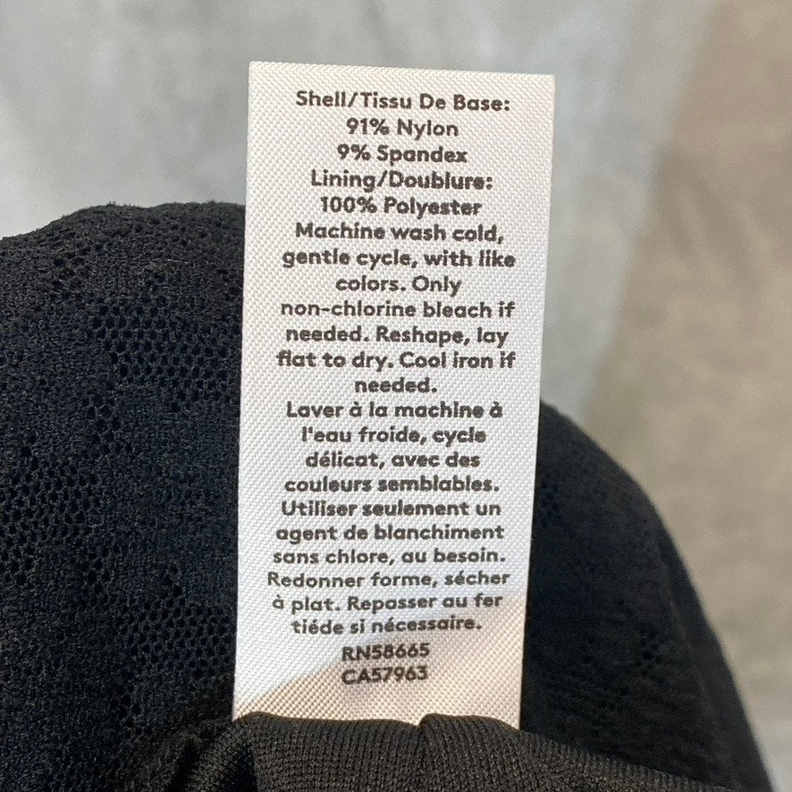 OPEN EDIT Women's Black Lace Pull-On Bike Shorts SZ S