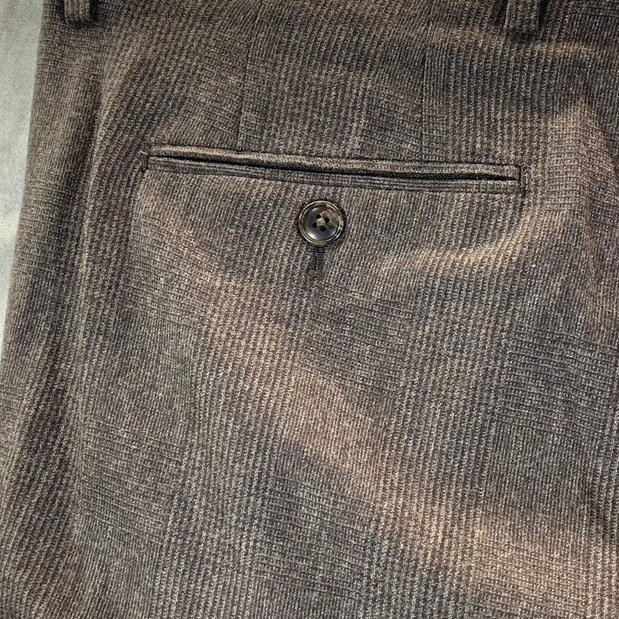 BONOBOS Men's Brown Plaid Tailored-Fit Dress Pants SZ 30X32