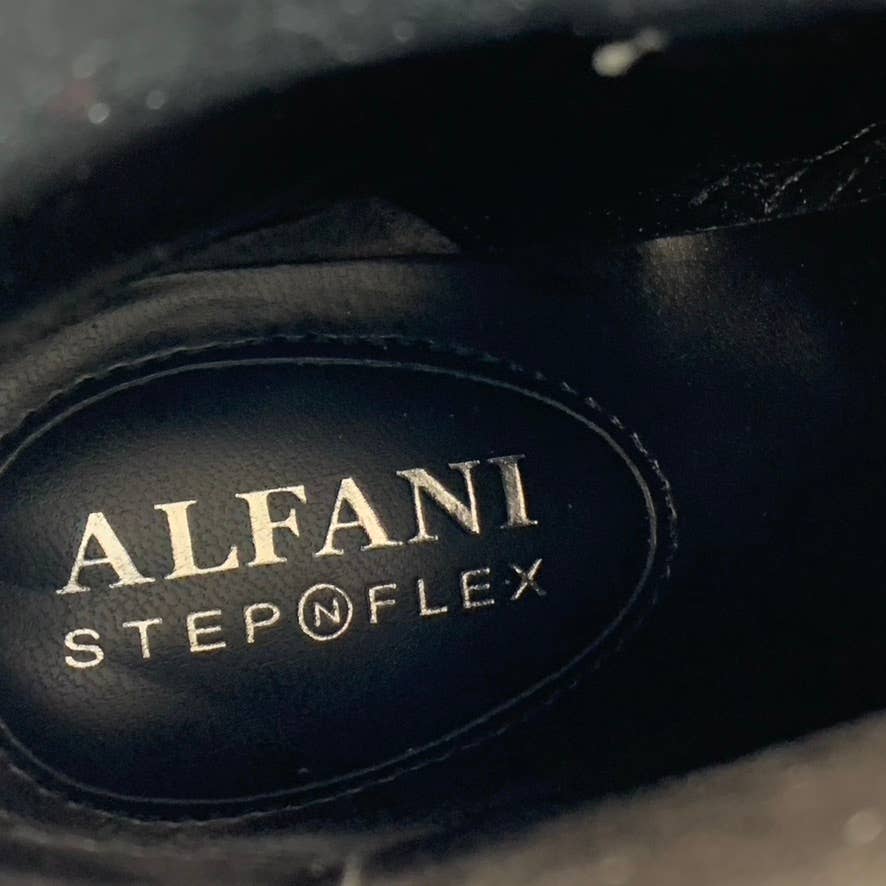 ALFANI Step N' Flex Women's Black Micro Jacklynne Pointed-Toe Dress Booties SZ 6