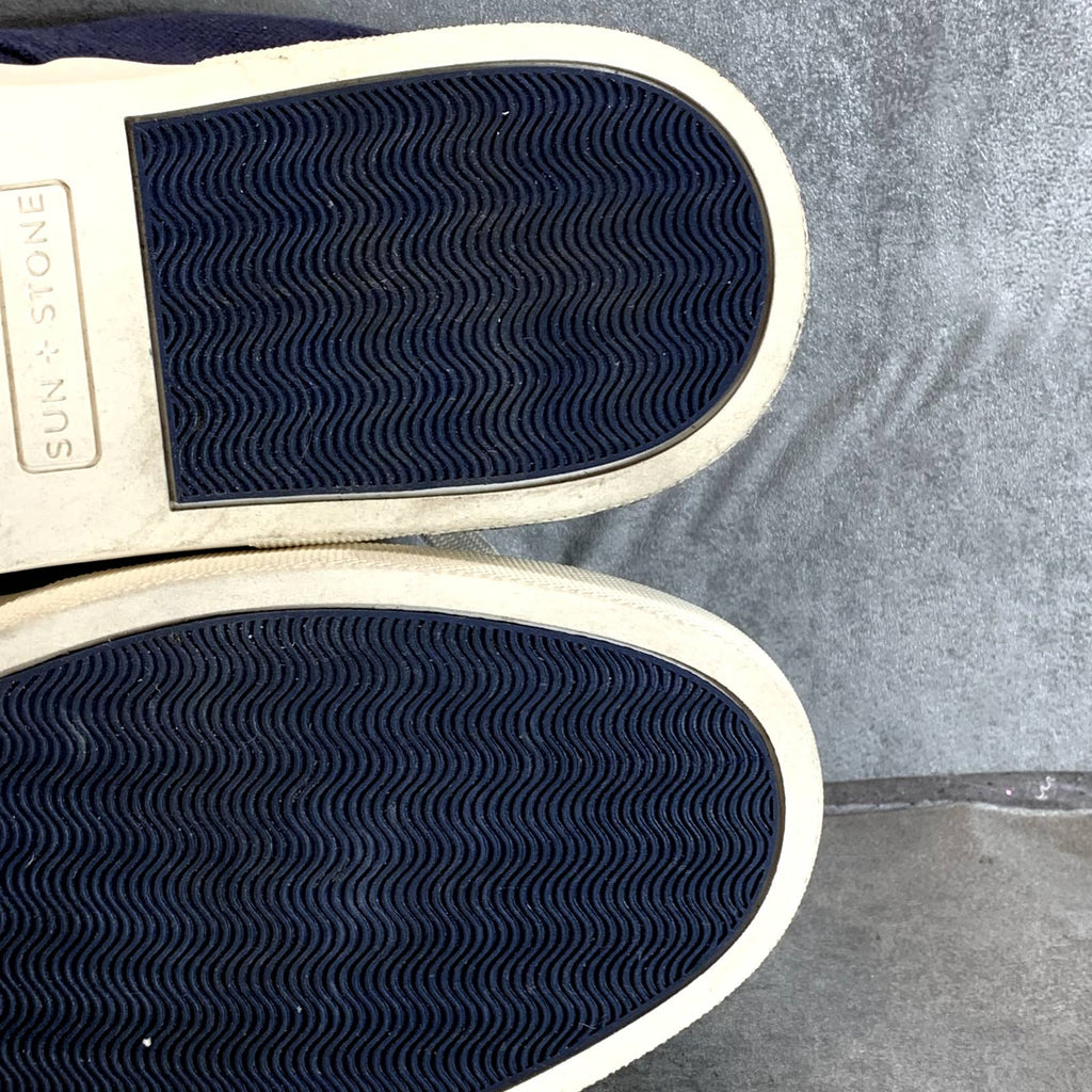 SUN+STONE Men's Navy Kiva Lace-Up Core Sneakers SZ 9.5