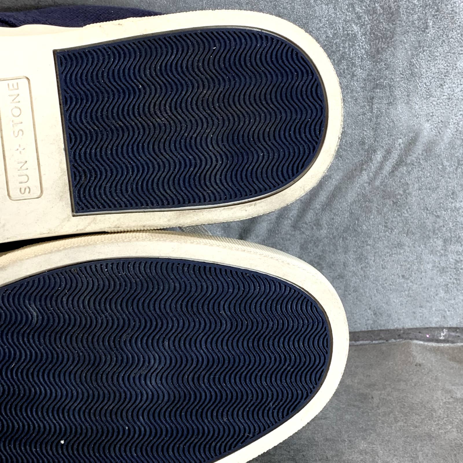 SUN+STONE Men's Navy Kiva Lace-Up Core Sneakers SZ 9.5