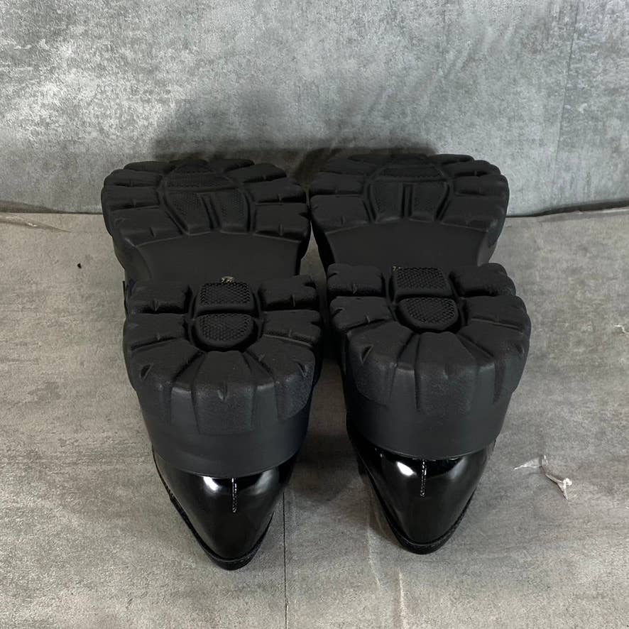 BAR III Women's Black Smooth Paz Lug-Sole Platform Slip-On Penny Loafers SZ 7.5