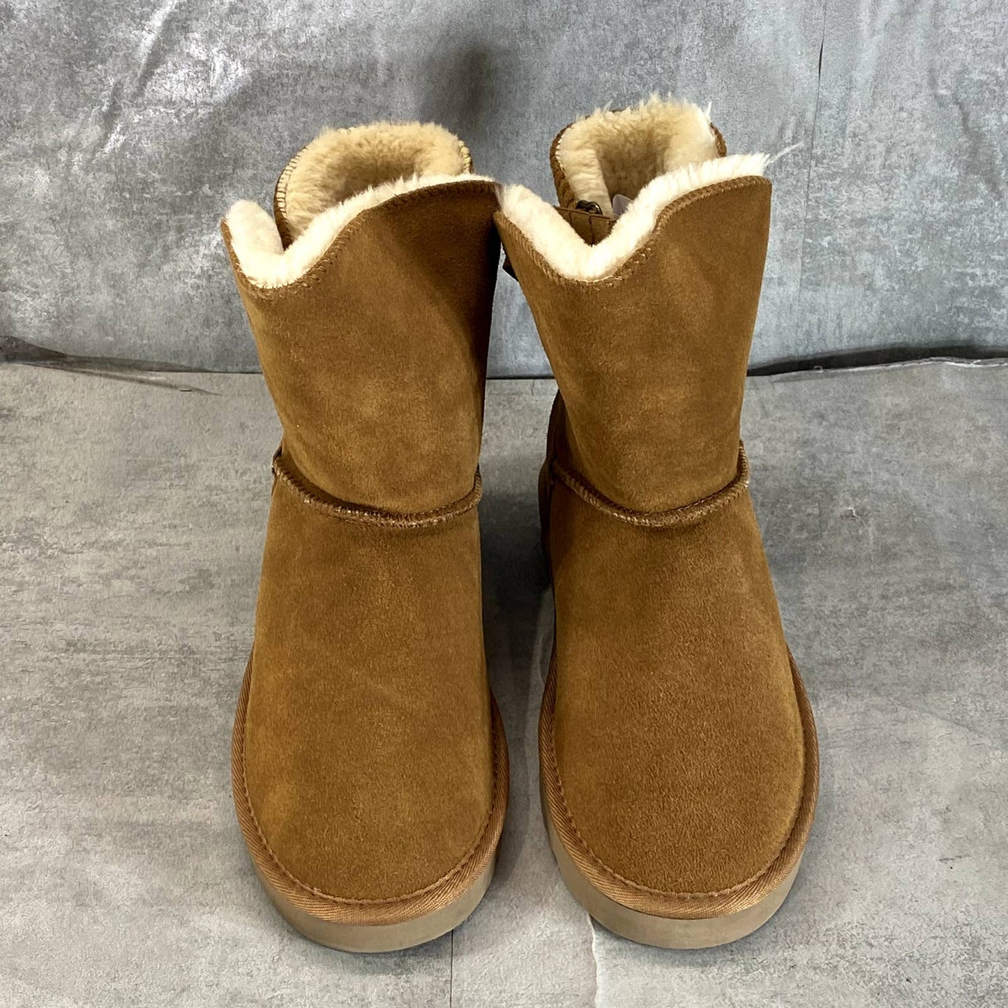 STYLE & CO Women's Chestnut Teenyy Cold-Weather Faux-Fur Spilt-Shaft Boots SZ 10