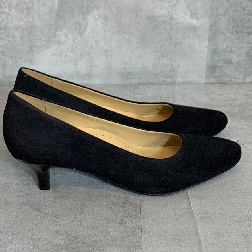 TROTTERS Narrow Black Suede Kiera Pointed-Toe Slip-On Pumps SZ 8.5N