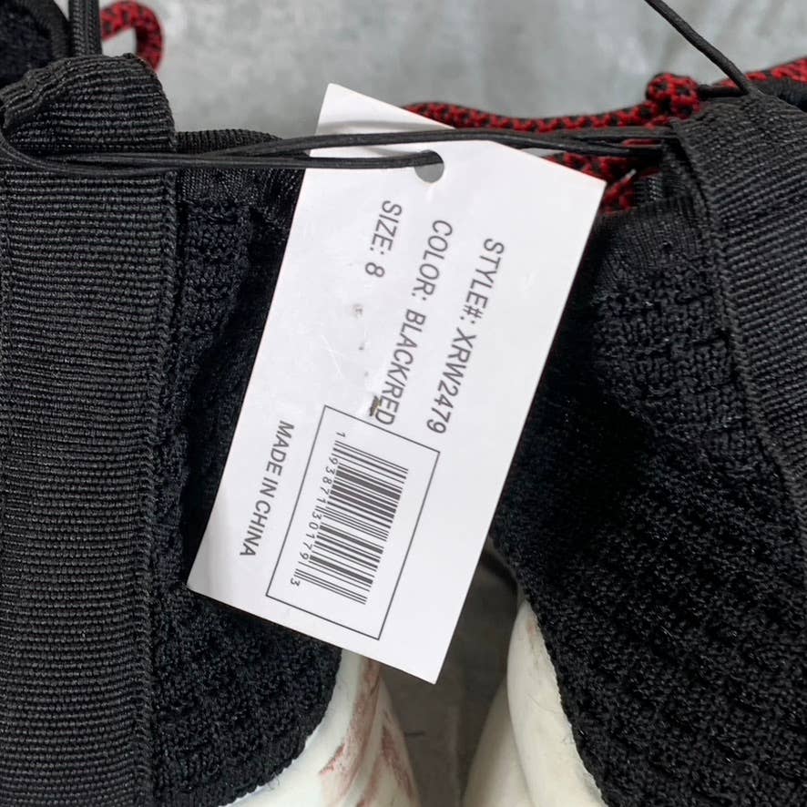 XRAY FOOTWEAR Men's Black/Red Knit Breathable Niko Lace-Up Sneakers SZ 8