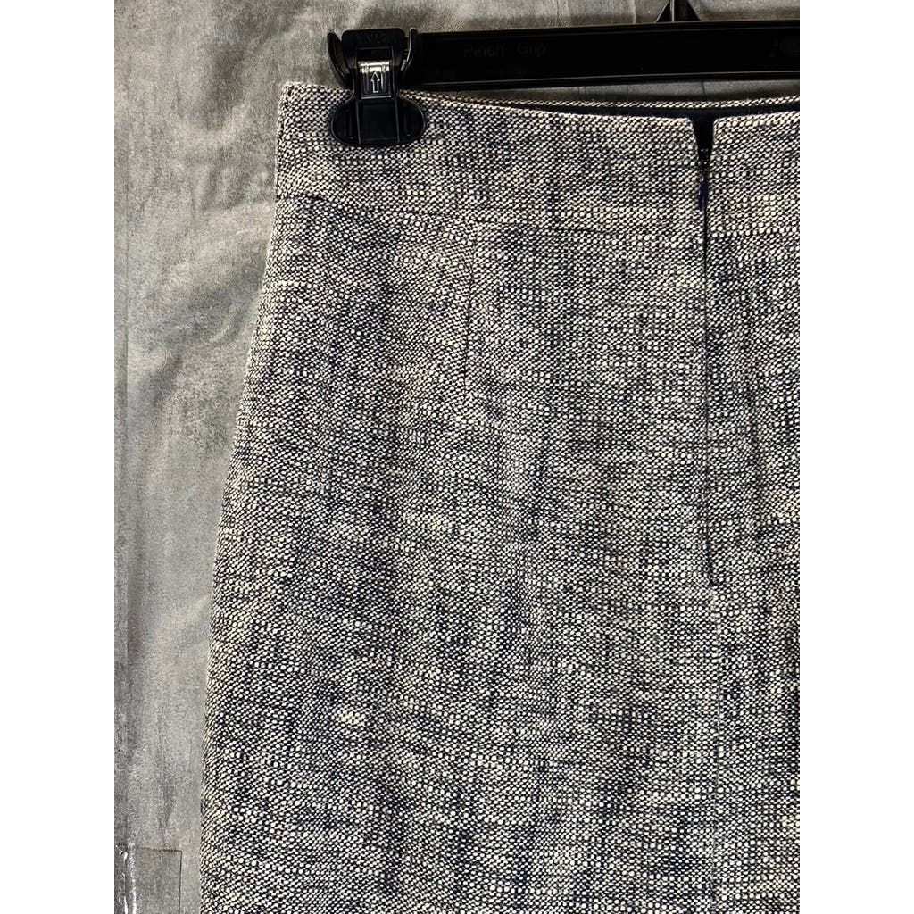 J.CREW Women's Gray Tweed Knee-Length Pencil Skirt SZ 0