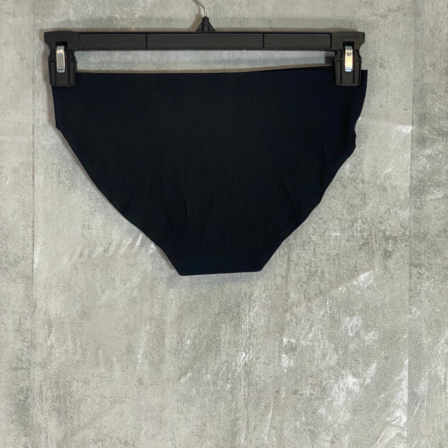 AQS Black Solid Seamless Bikini Cut Panties SZ M