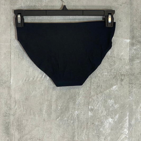 AQS Black Solid Seamless Bikini Cut Panties SZ M