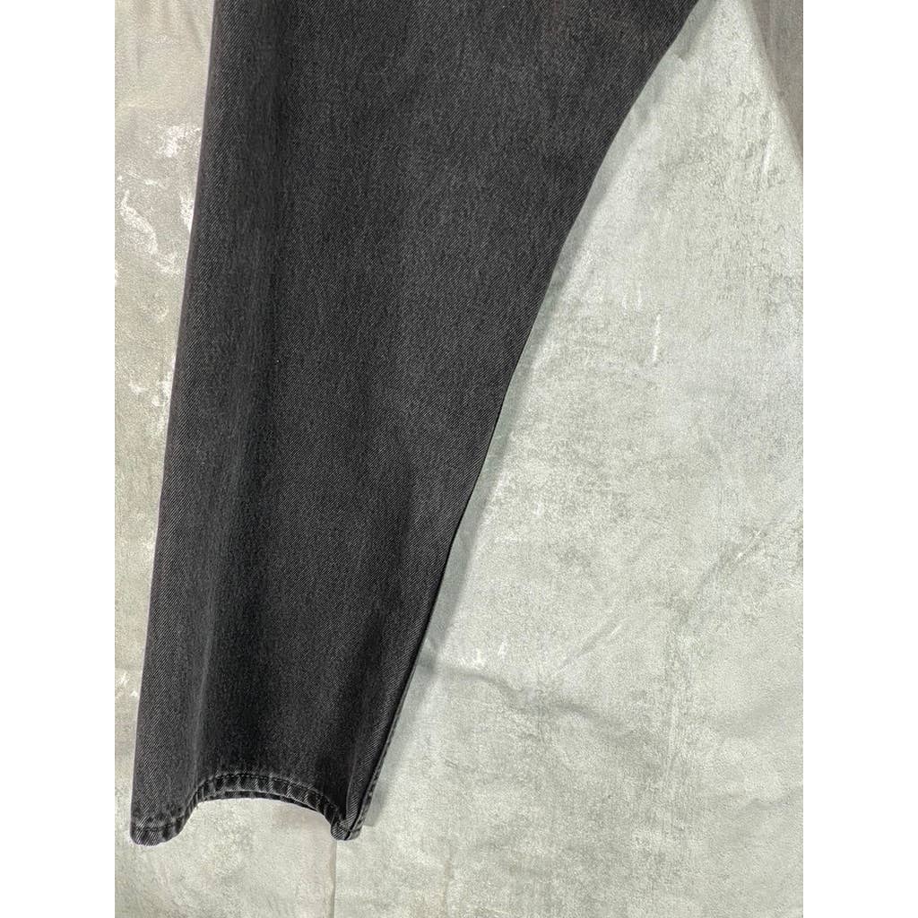 LEVI'S Men's Black 505 Regular-Fit Straight-Leg Denim Non-Stretch Jeans SZ 40X30