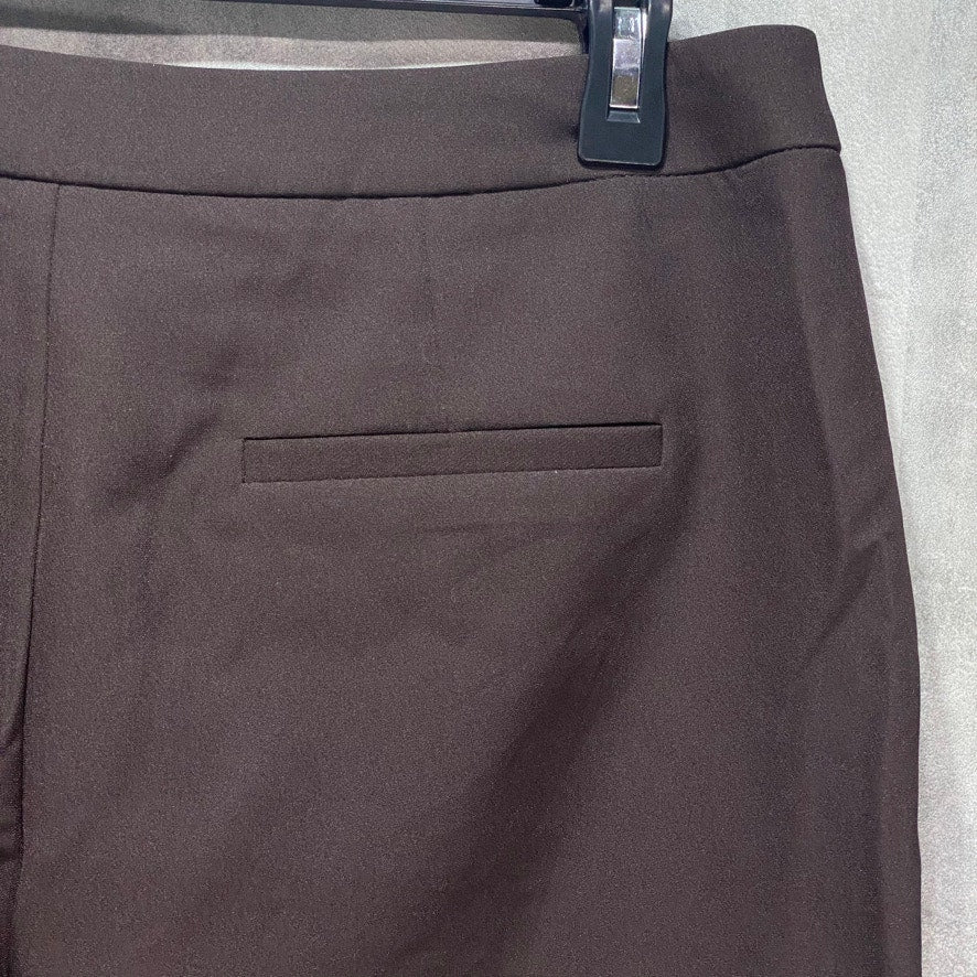 INC International Concepts Brown Comfort Waist Slim Ankle Pants SZ 12