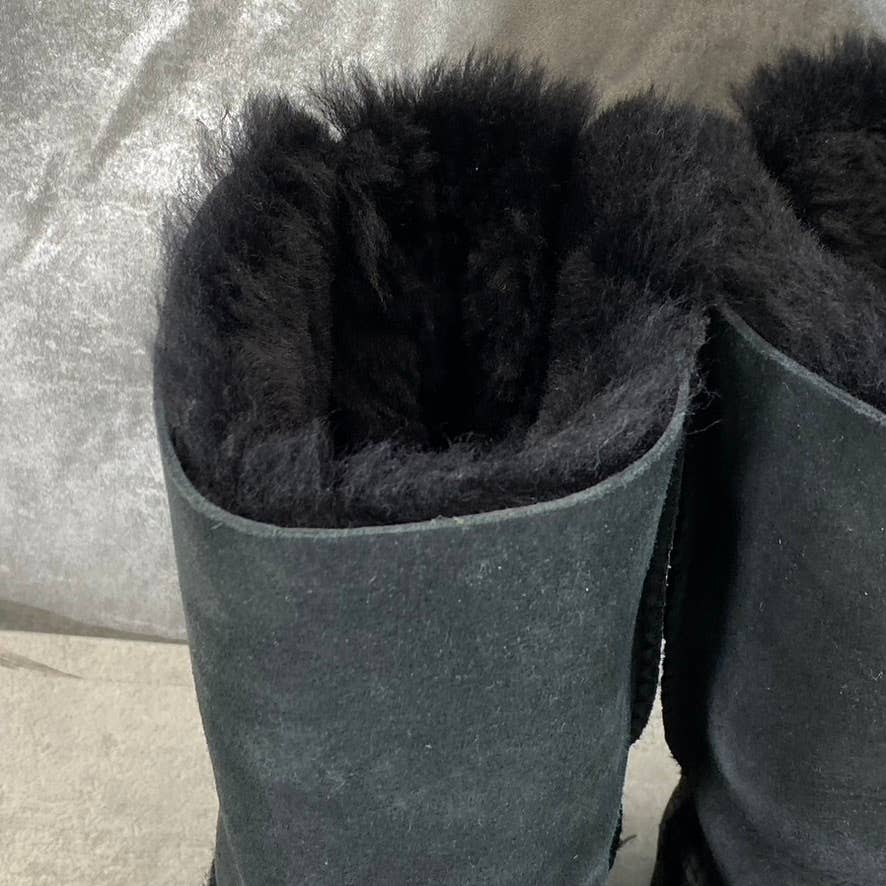 UGG Women's Black Bailey Bow II Slip-On Mid-Calf Pull-On Boots SZ 9