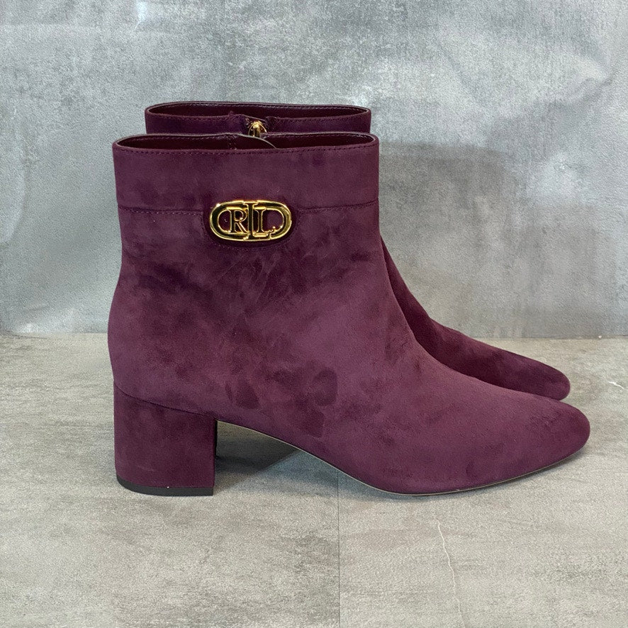 LAUREN RALPH LAUREN Bordeaux Wynne Block Heel Ankle Booties SZ 11