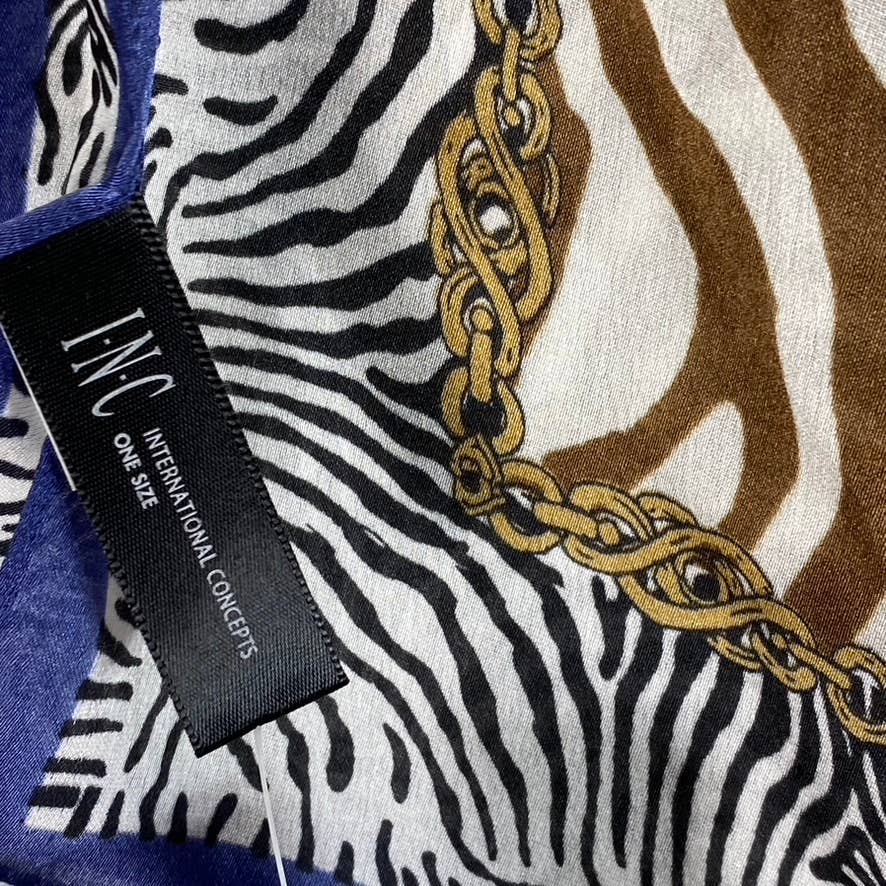 INC INTERNATIONAL CONCEPTS Women's Natural Zebra Graphic Square Scarf SZ OS