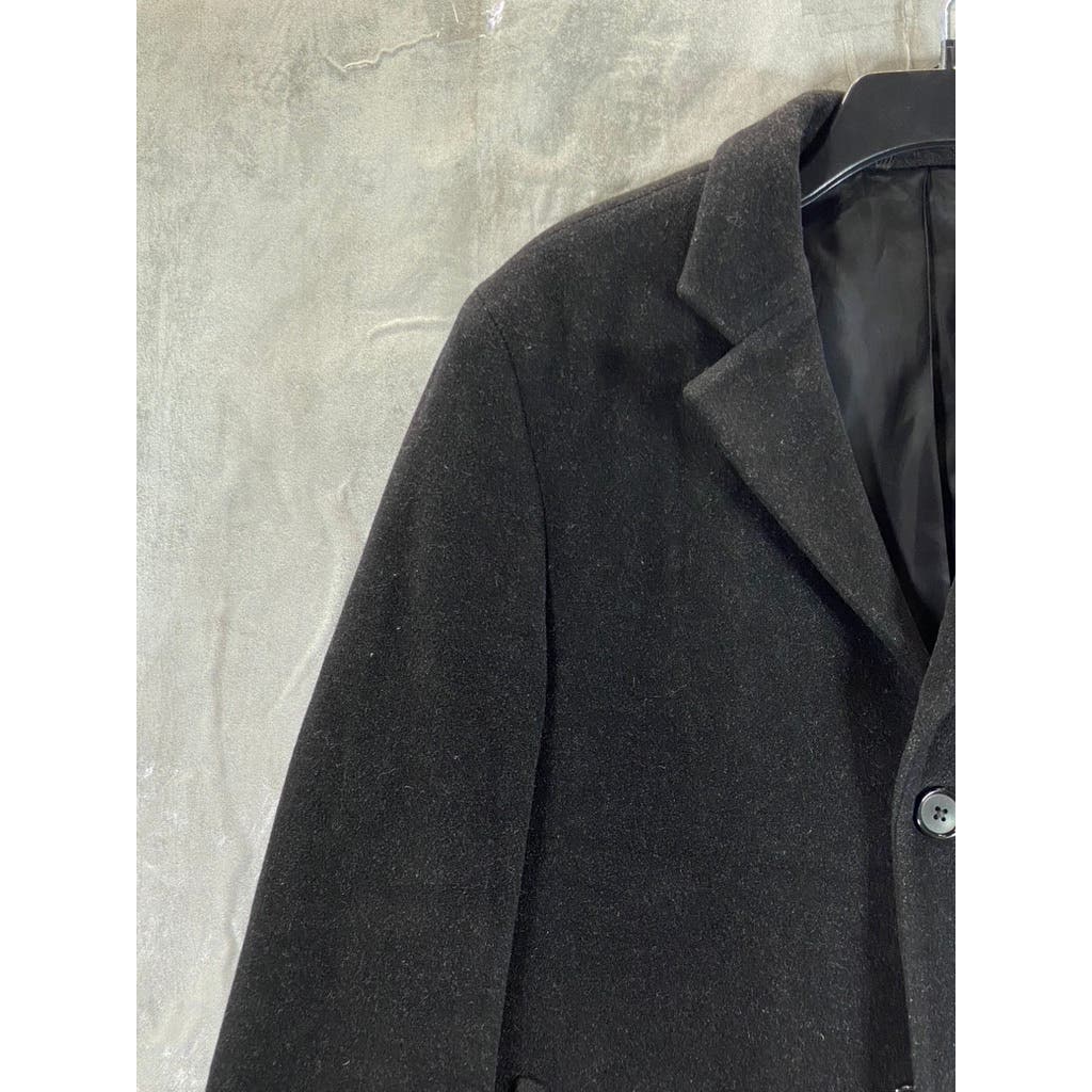 PERRY ELLIS PORTFOLIO Men's Black Wool Blend Three-Button Coat SZ 40S