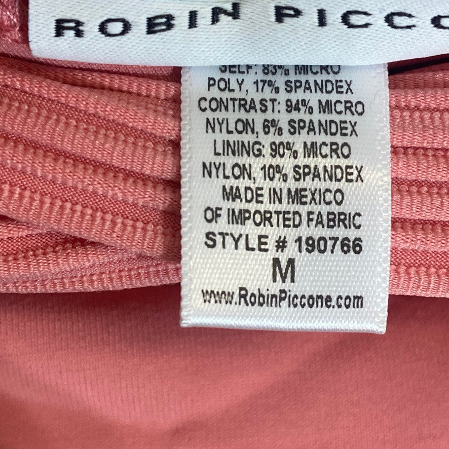 ROBIN PICCONE Pink Lemonade Lily Sash Hipster Moderate Coverage Bikini Bottoms SZ M