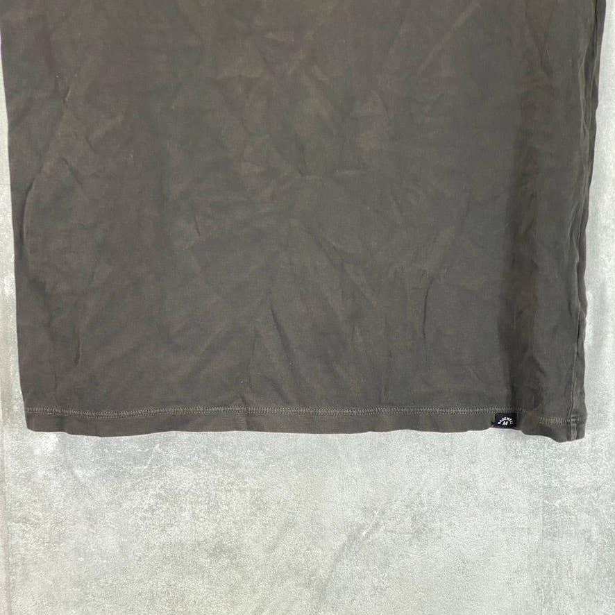 MADEWELL Men's Black Coal Garment-Dyed Crewneck Pocket Short-Sleeve T-Shirt SZXS