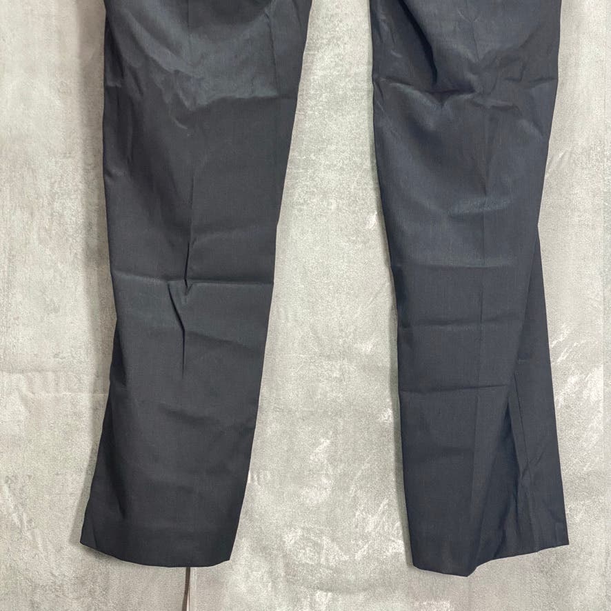IZOD Solid Black Classic-Fit Flat Front Suit Pants SZ 38X34