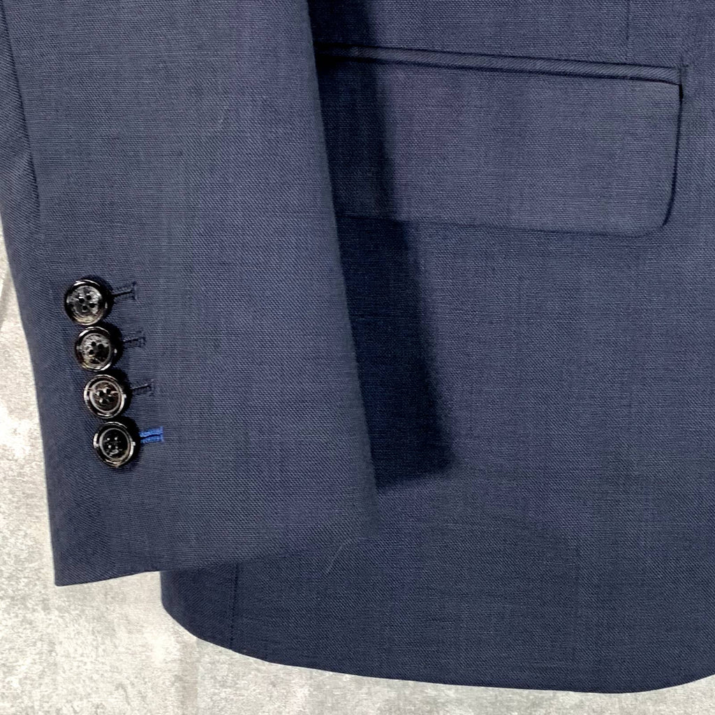 INDOCHINO Men's Blue Two-Button Long-Sleeve Suit Jacket SZ N/A