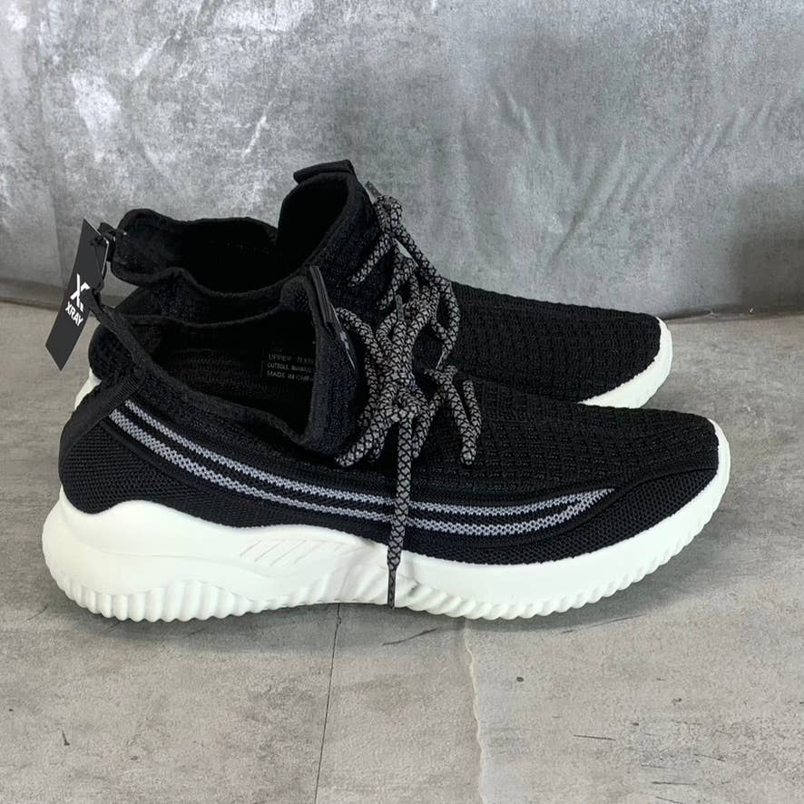 XRAY FOOTWEAR Men's Black/Gray Knit Breathable Niko Lace-Up Sneakers SZ 9