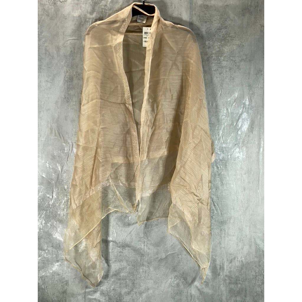 INC INTERNATIONAL CONCEPTS Women's Camel Sheer Solid Party Wrap SZ OS