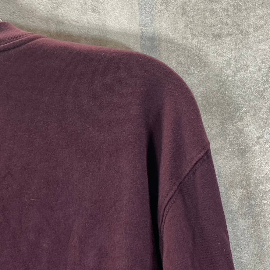 LANDS' END Men's Tall Burgundy Super-T Long-Sleeve Henley Shirt SZ M