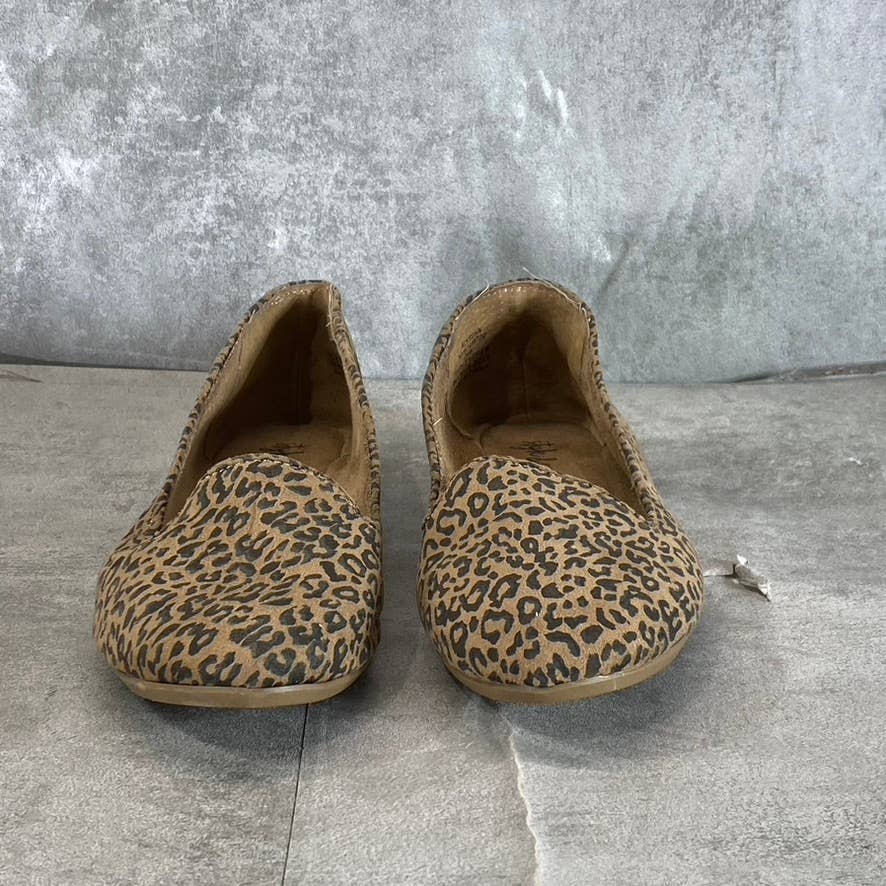 STYLE & CO Women's Mini Leopard Alysonn Round-Toe Slip-On Loafer Flats SZ 6.5