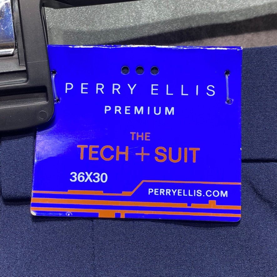 PERRY ELLIS Solid Blue Suit Pants SZ 36X30